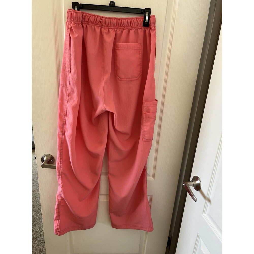 Women's Spread Good Cheer! Coral Scrub Pants 2X 7 Pocket Comfy Medical Wear - Picture 2 of 11